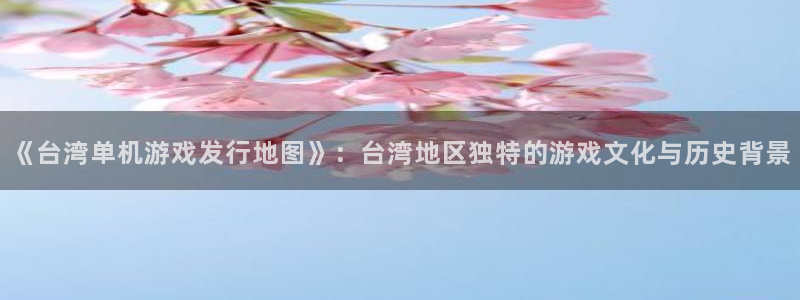 杏耀官网注册地址查询官网：《台湾单机游戏发行地图》：台湾地区独特的游戏文化与历史背景